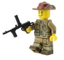 Australischer Soldat mit Owen Maschinenpistole aus LEGO® Steinen